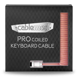 CableMod Pro Coiled Keyboard Kabel USB A Till USB Typ C, Orangesicle - 150cm