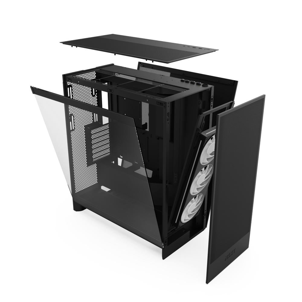 NZXT H Series H7 Flow RGB Tower ATX - Svart
