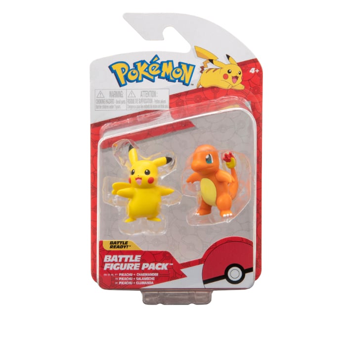 Pokemon - BATTLE FIGURE 2 PK CHARMANDER AND PIKACHU - (PKW2852)