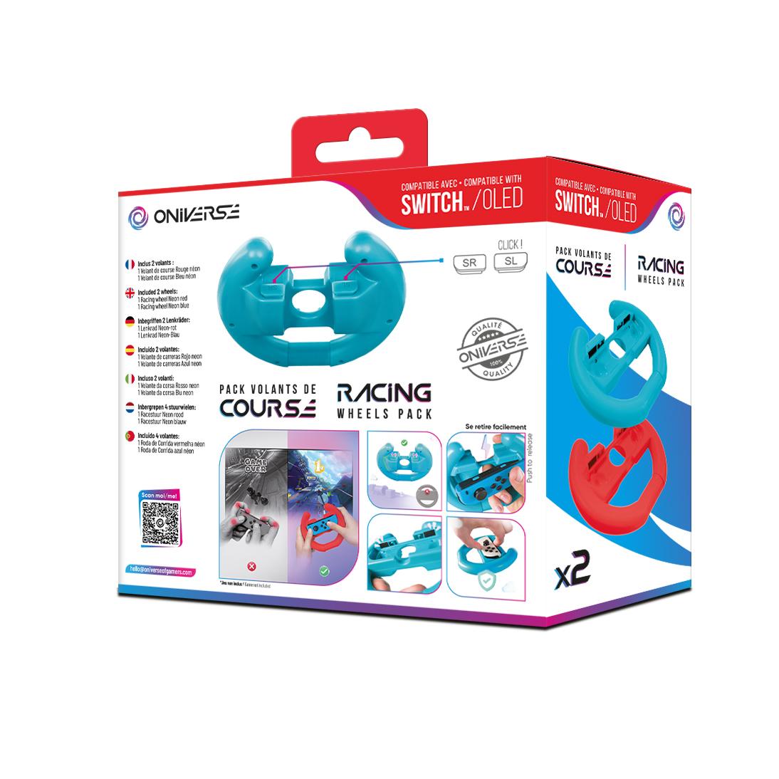 Oniverse Nsw Pack Of 2 Racing Wheel Controller Holders - Blue/Red ONIVERSE