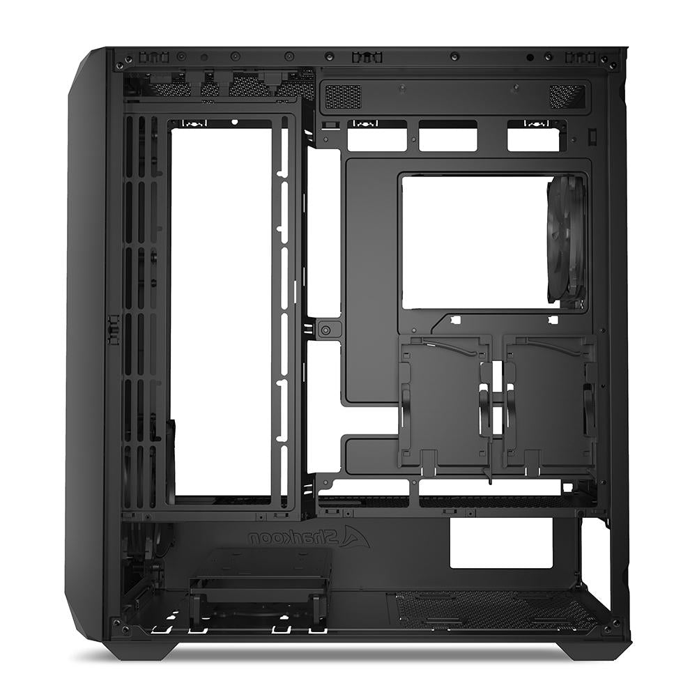 Sharkoon AK3 kabinet – sort, ATX, to 120 mm blæsere