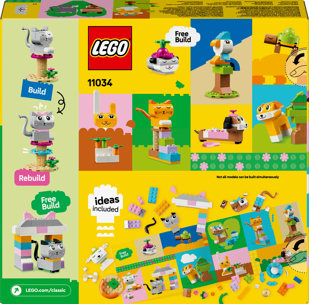 LEGO 11034 Klassisk Byggleksak För Kreativa Djur