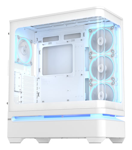 ASUS PRIME AP304 TG ARGB WHITE – set skråt forfra (vinkel 3)