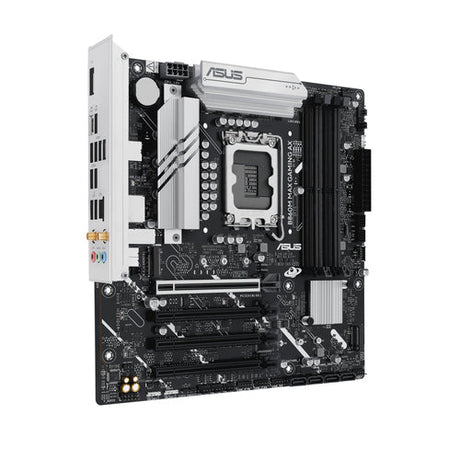 ASUS B860M MAX GAMING AX – skråt ovenfra