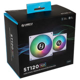 Lian Li ST120 RGB PWM fläktar 3-Pack + Controller- Vit - 120mm