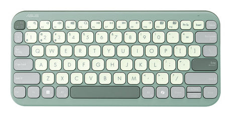 ASUS Marshmallow KW100 Bluetooth-tastatur – taster og arbejdsflade set ovenfra