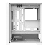 Datorfodral Darkflash DRX70 GLASS + 4 RGB-fläktar (vit)