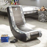 XRocker - Geo Camo Kids Gaming Chair - Grey X-Rocker