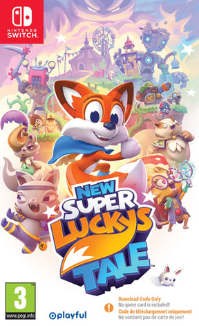 New Super Lucky's Tale Switch Code in a Box – Omslag med downloadkode