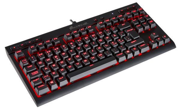 Corsair Gaming K63 Kompakt Mekaniskt Tangentbord, Bakgrundsbelyst Röd LED Cherry MX Röd