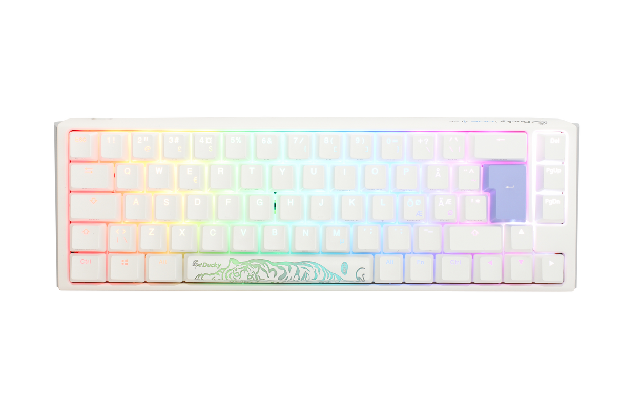 Ducky One 3 - Klassisk Ren Vit Nordisk - SF 65% - Körsbärssilver