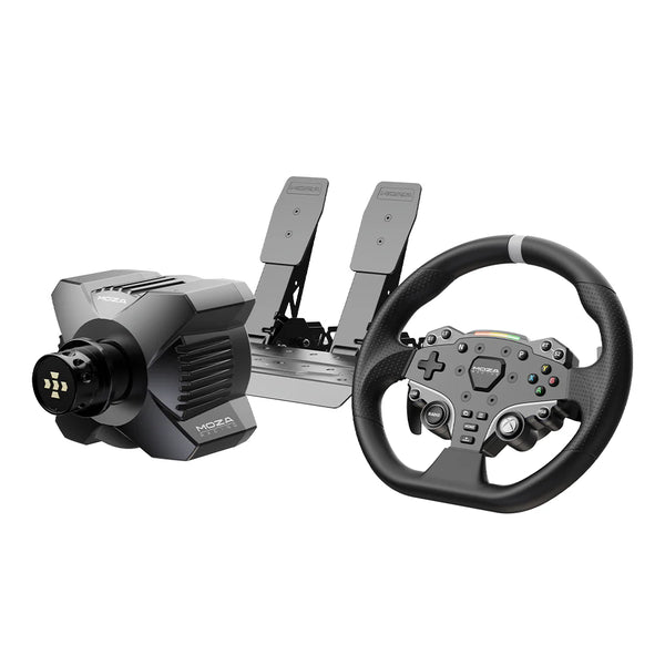 Moza R3 Racing Simulator (R3-bas, ES-ratt, SR-P Lite två pedaler, bordsklämma)