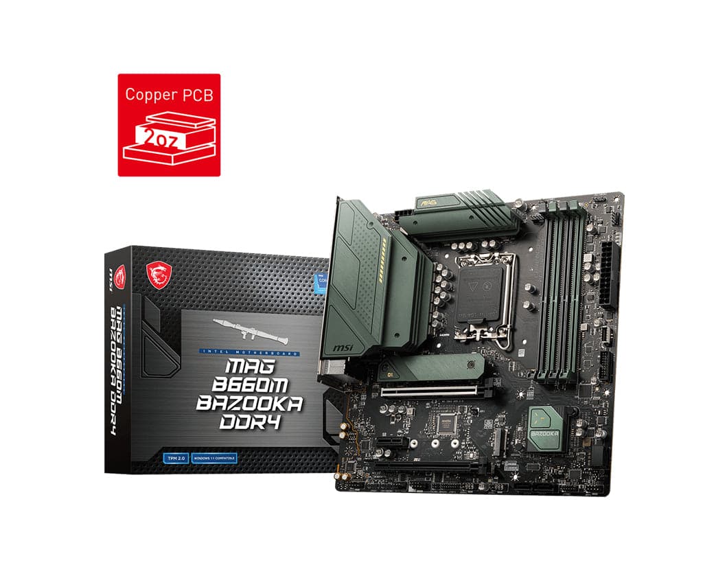 MSI MAG B660M BAZOOKA DDR4 Micro-ATX LGA1700 Intel B660