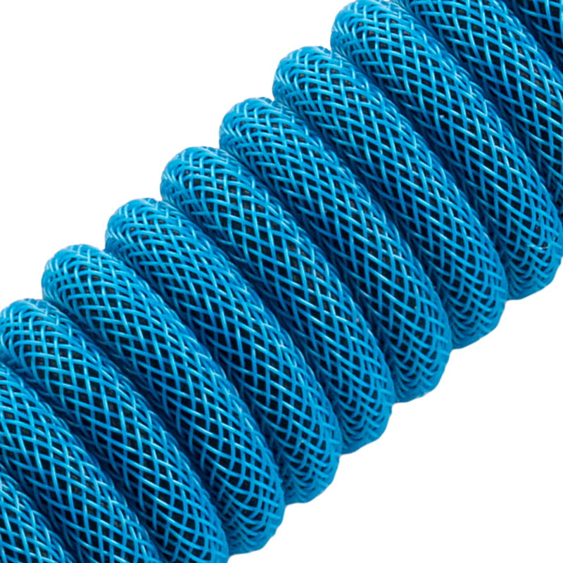 CableMod Pro Coiled Keyboard Kabel USB A Till USB Typ C, Spectrum Blue - 150cm
