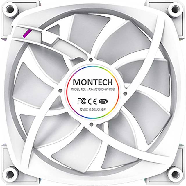Montech AX120 PWM Vit - 120mm ARGB