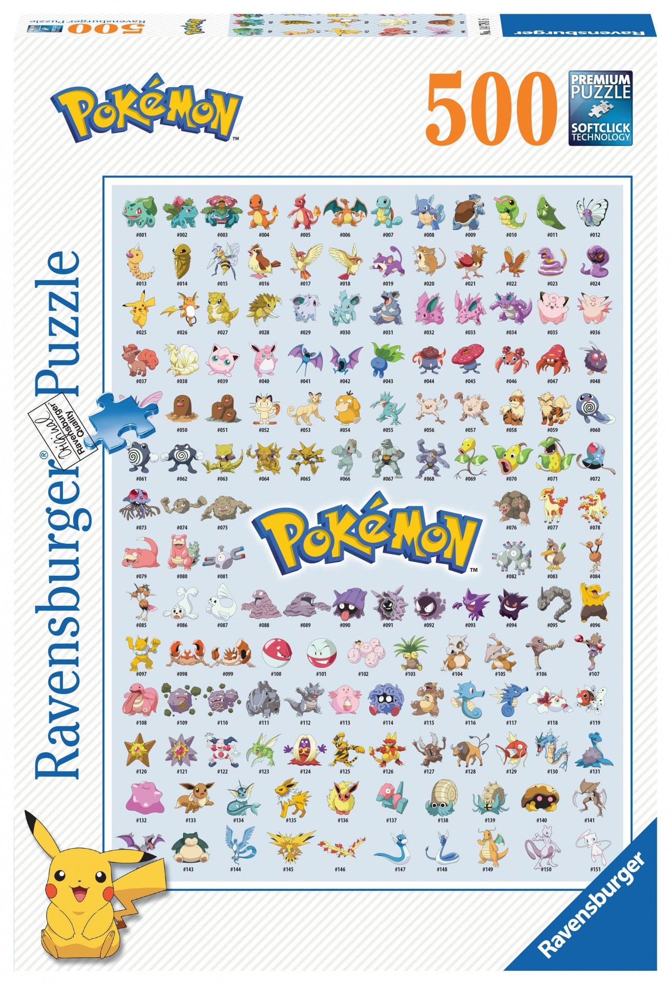 Pokémonpussel - Original 151 (500 Bitar) (PEG4781)