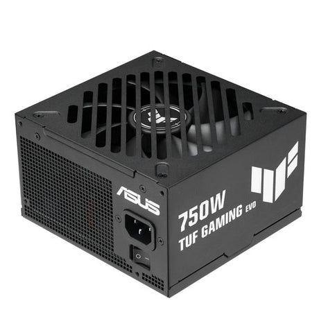 ASUS TUF Gaming 750W Gold EVO – bagside og blæsergitter set skråt