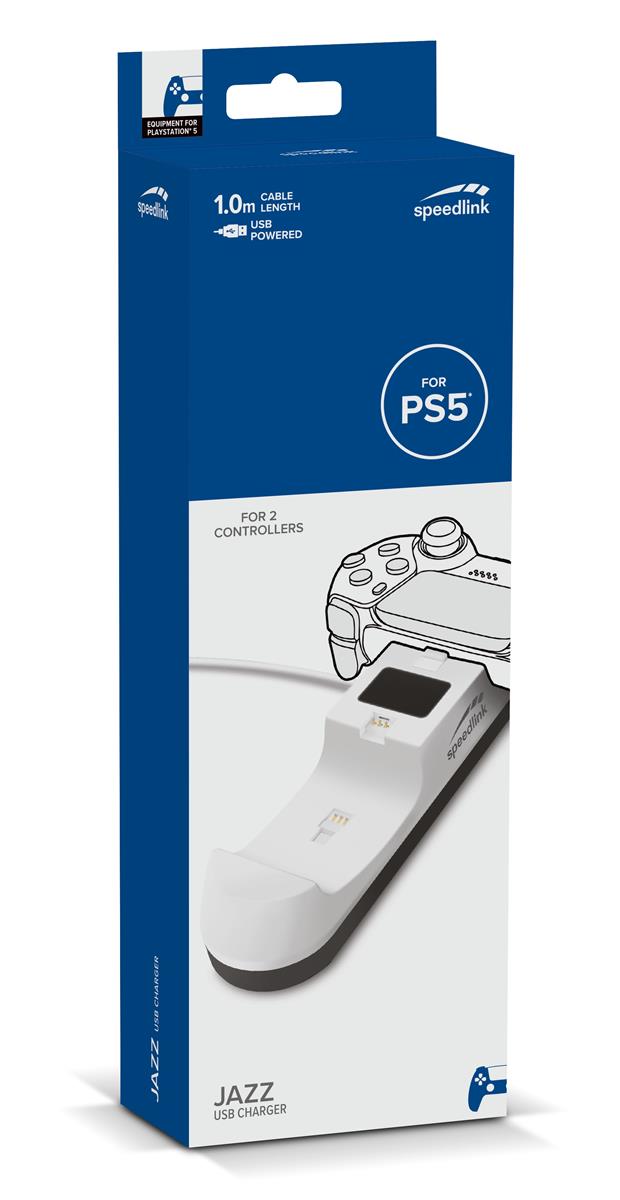 SpeedLink JAZZ USB-laddare För PS5, Vit
