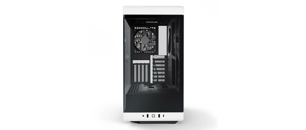 HYTE Y40 Black/White Miditower - Panoramaglasslöja, inkluderad PCIe 4.0-stigkabel, 2 inkluderade fläktar