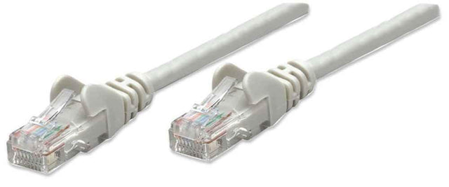 INTELLINET Patchkabel RJ45 U/UTP Cat6 5.00m Hebelschutz grau Intellinet