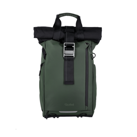 Rollei Fotoliner Ocean Rolltop – kamerarygsæk, grøn