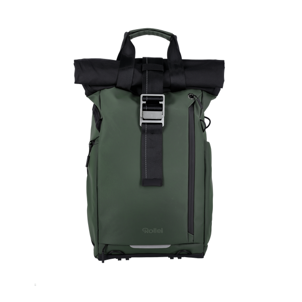Rollei Fotoliner Ocean Rolltop – kamerarygsæk, grøn