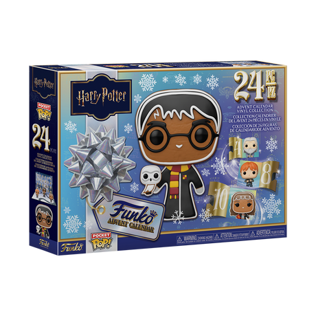 Funko Pocket Pop! Harry Potter julekalender – 24 figurer – kalender og viste indholdsdele