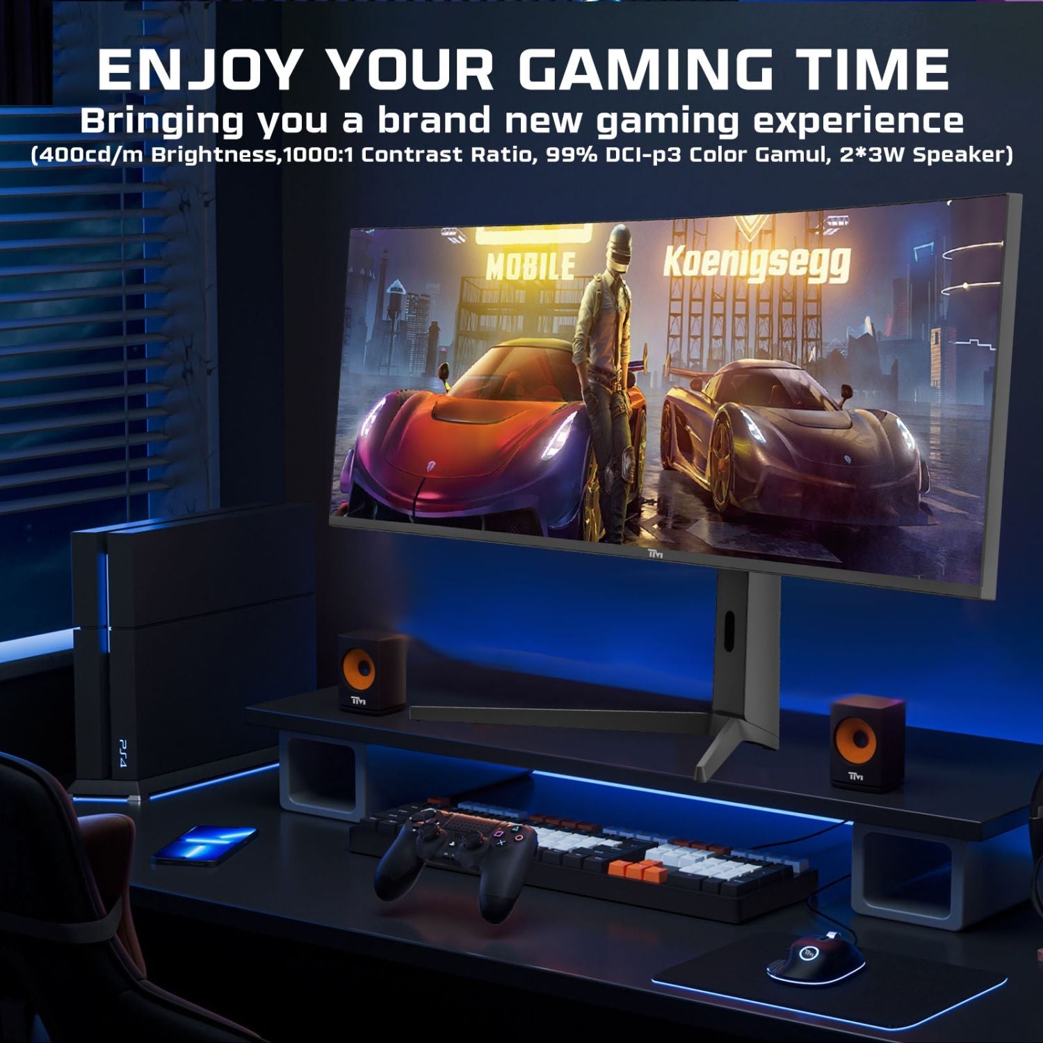 TWISTED MINDS CURVE GAMING MONITOR 49&quot; 5K/2K - 75HZ
