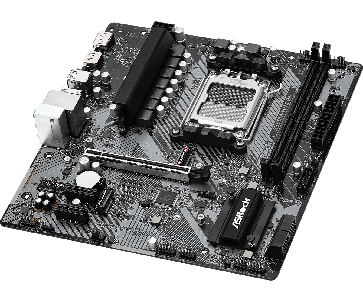 Asrock B650M-H/M.2+ Moderkort Micro ATX AM5 Socket DDR5