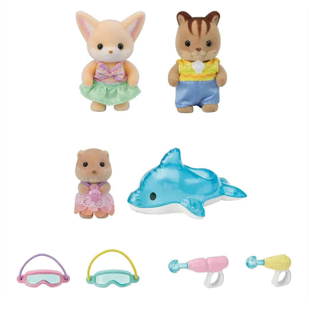Sylvanian Families Pool Fun – tre børnehavefigurer med tilbehør – produktbillede 4