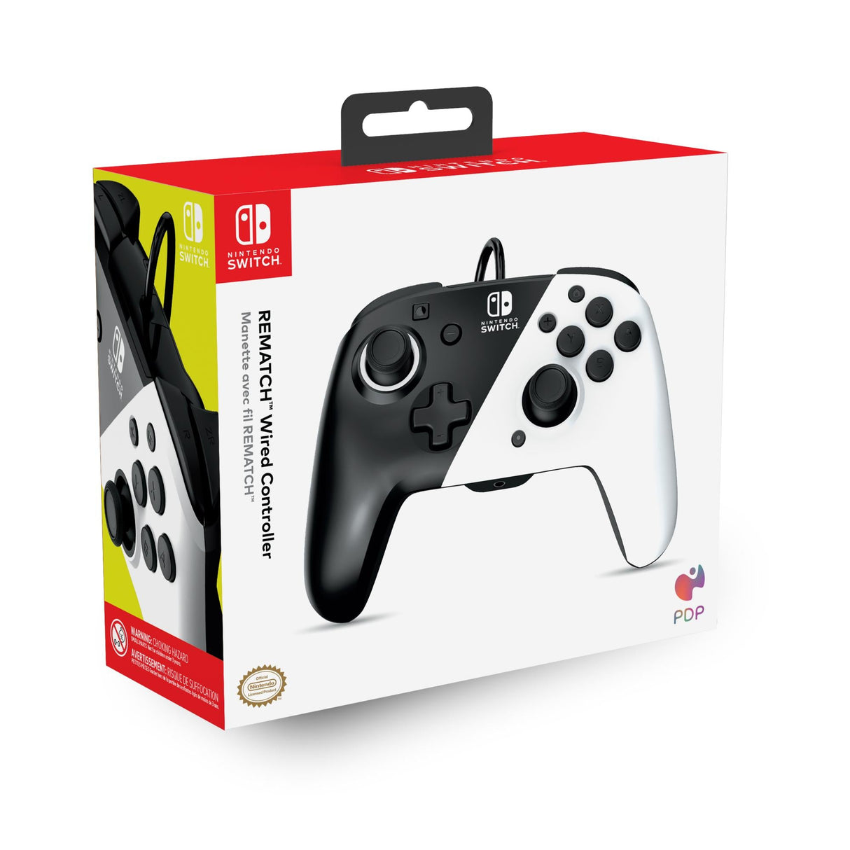Faceoff Deluxe+ Audio Wired Controller - Svart/Vit