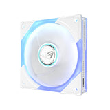 ASUS ROG Eurux GR120 ARGB Reverse Fan White Edition - Triple Pack – set forfra (vinkel 2)