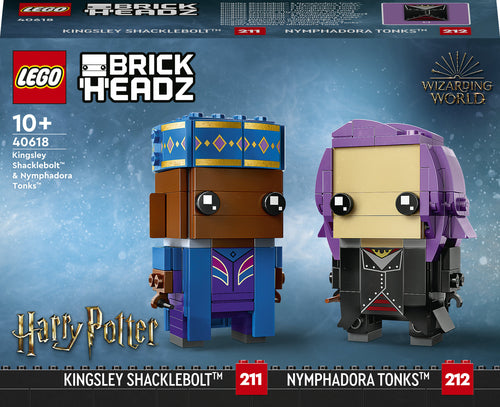 LEGO BrickHeadz 40618 – Kingsley Shacklebolt og Nymphadora Tonks – æskens forside