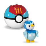 Pokémon - Poké Ball 2-Pack Building Set with 2 Figures, 41 Pieces (JCT44) Mega Bloks