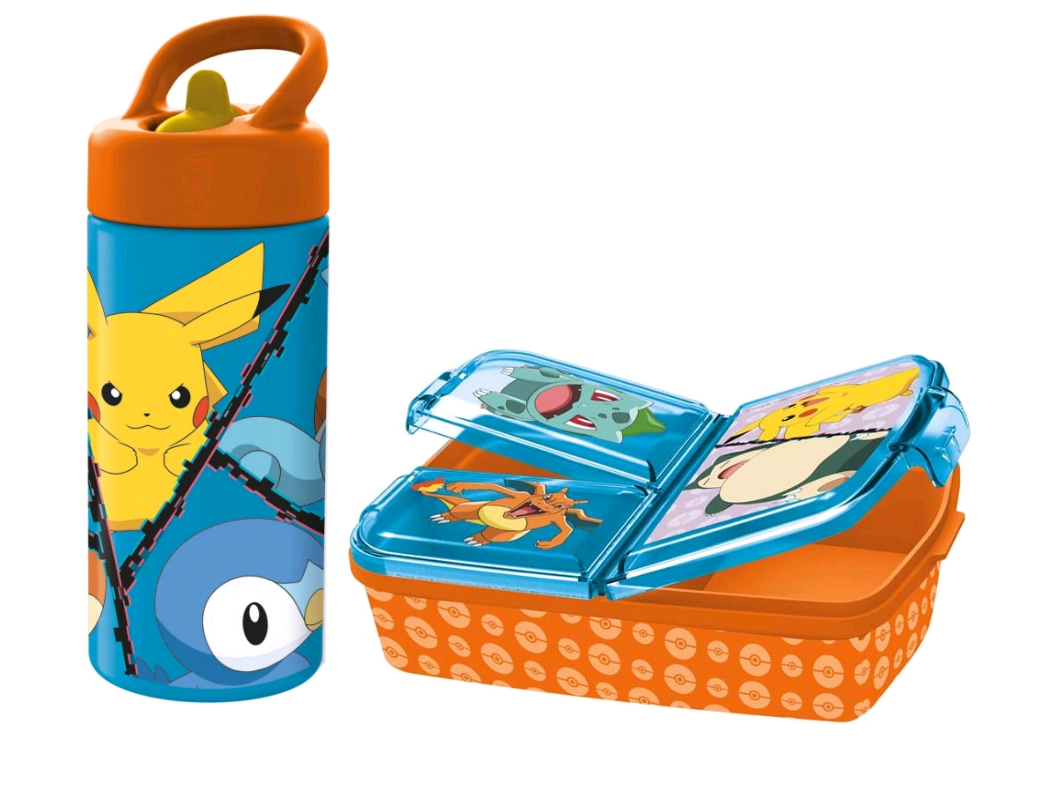 Stor - Lunchlåda &amp; Vattenflaska - Pokémon