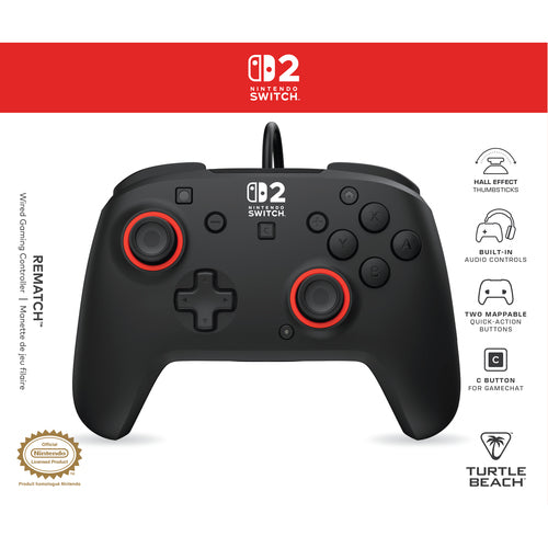 Turtle Beach Rematch Wired – Switch-controller – Sort – emballagens front