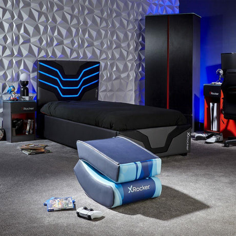 X- Rocker - Video Rocker Gaming Floor Chair - Lava Blue X-Rocker