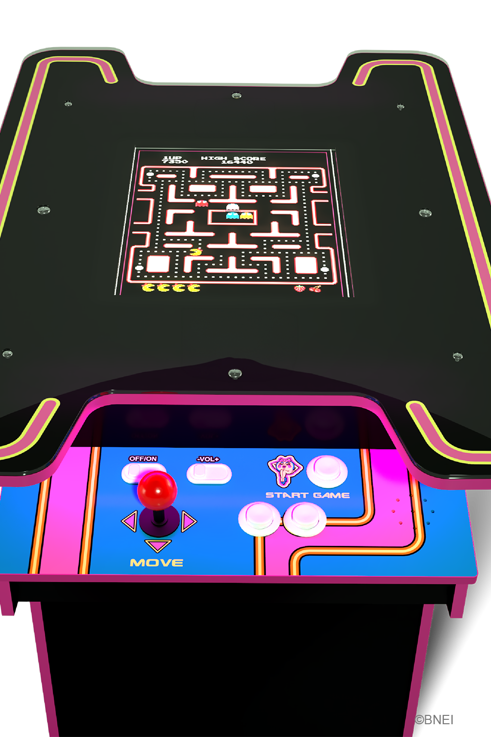 ARCADE 1 UP MS. PAC-MAN HEAD-TO-HEAD-BORD