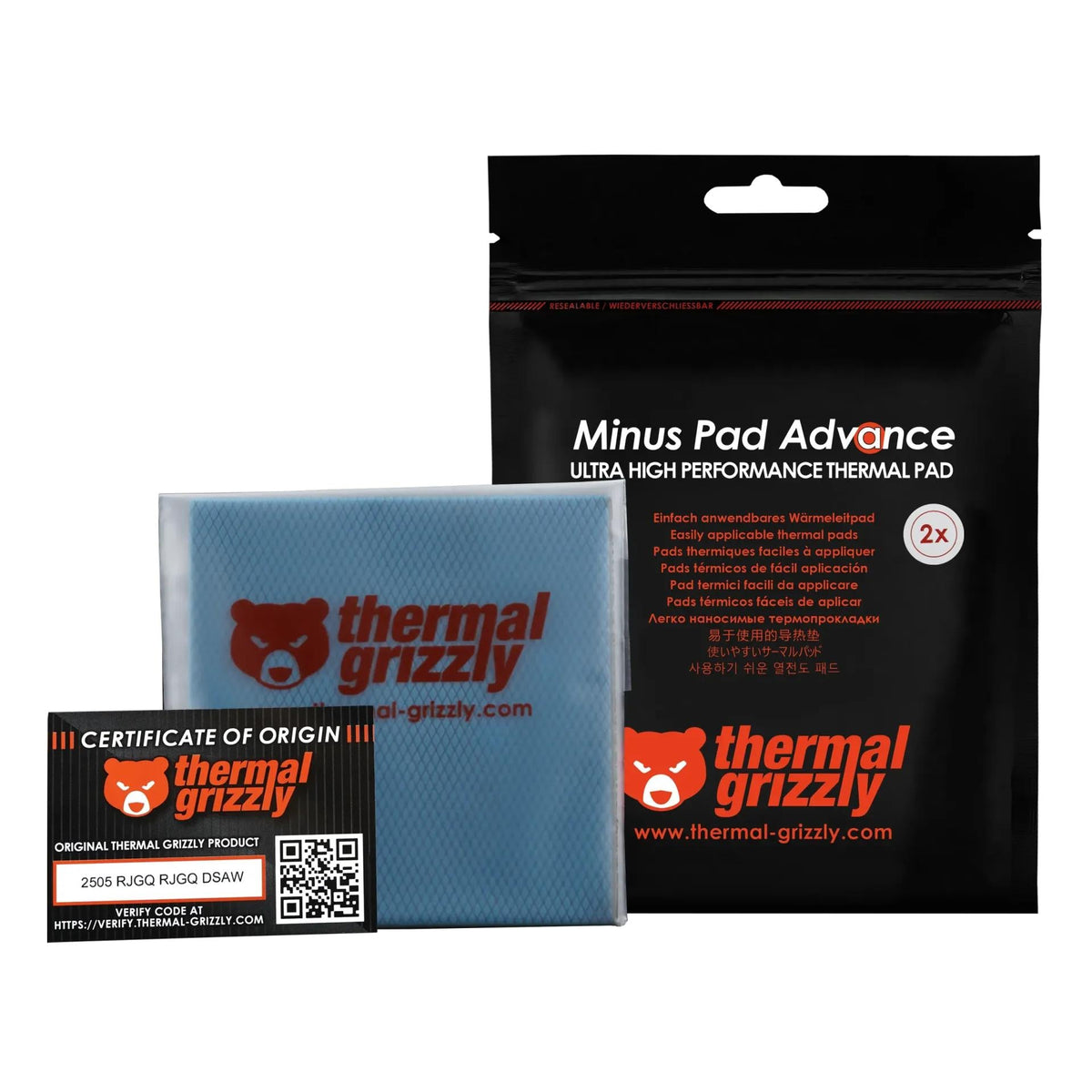 Thermal Grizzly Minus Pad Advance - 100x100x1,5 mm 2 pcs Thermal Grizzly