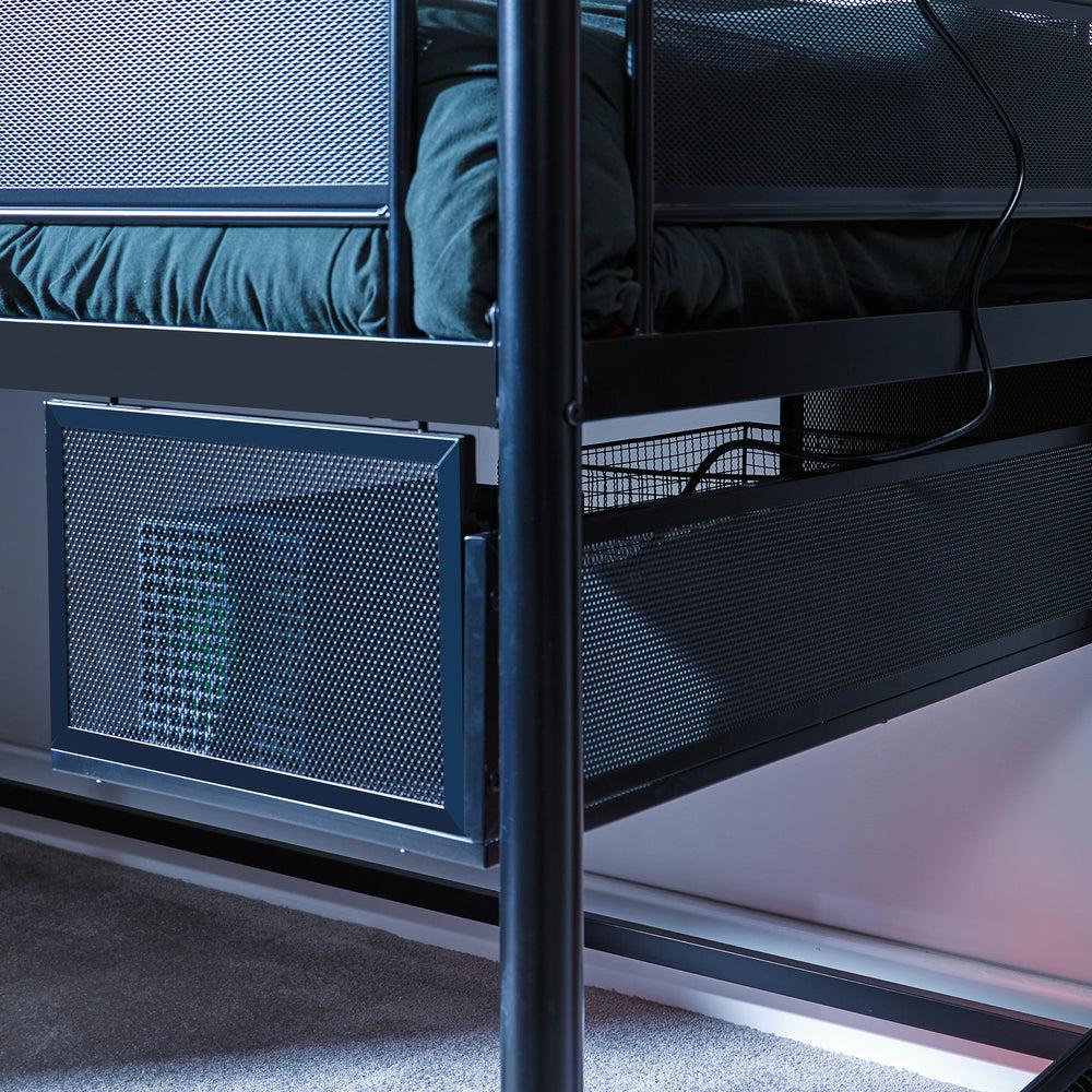 XROCKER CONTRA MID-SLEEPER GAMING VÅNINGSSÄNG MED VÄNDBAR PROFIL - SVART OCH CAMO