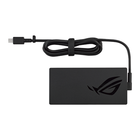 ASUS ROG 180W Compact Plug Adapter i sort med rektangulært strømstik