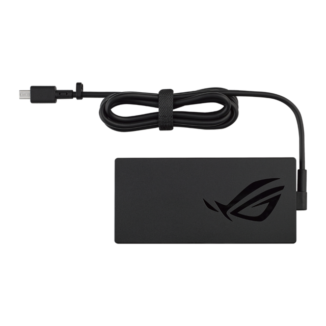 ASUS ROG 180W Compact Plug Adapter i sort med rektangulært strømstik