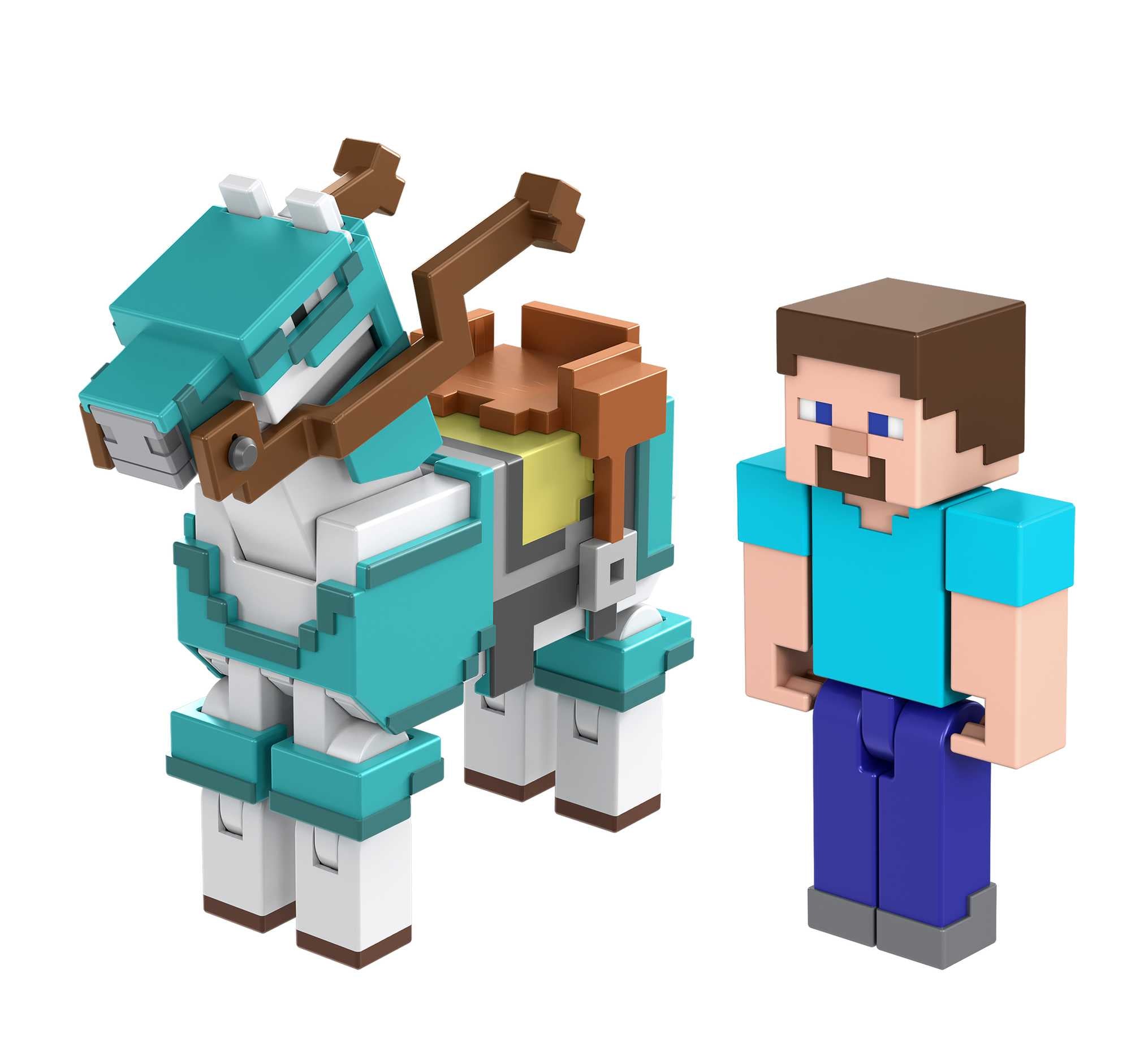 Minecraft - Armored Horse And Steve Figures (HDV39)