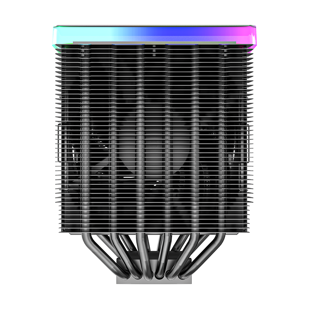 Montech Metal DT24 Premium - CPU-kylare, ARGB topplock, 2x 120 mm PWM-fläktar, LGA1700 + AM5-stöd, 270W TDP