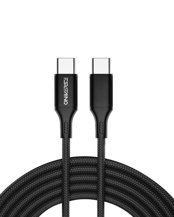 Universe USB-C till USB-C laddningskabel, 3 M - Svart