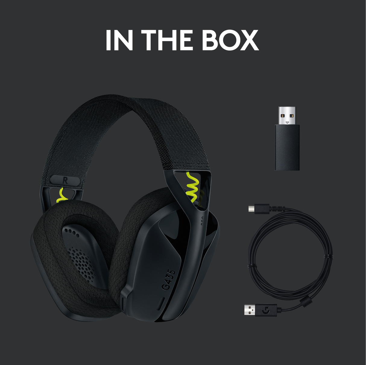 Logitech - G435 Lightspeed Wireless Gaming Headset - Svart