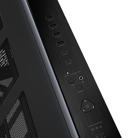 ASUS ROG CRONOX GR801 CURVE TG ARGB BLACK – detalje af tilslutninger