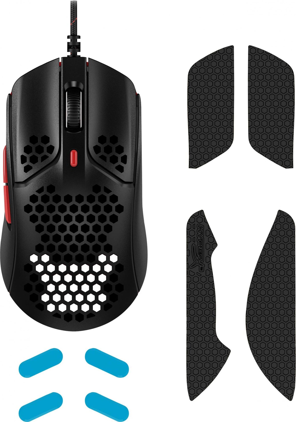 HyperX Pulsefire Haste Optisk Kabel Svart Röd