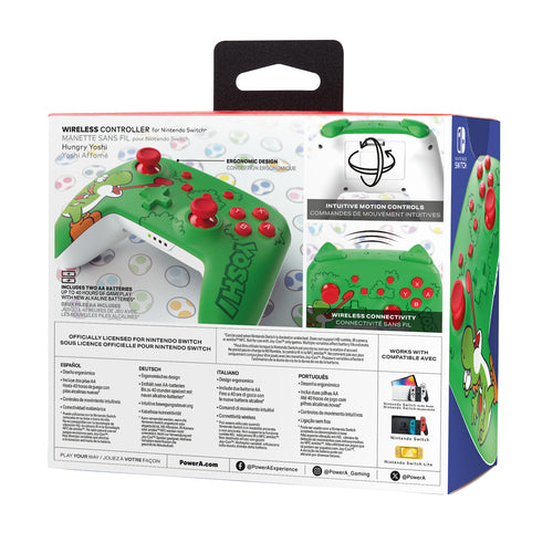 PowerA Wireless controller – Hungry Yoshi – Nintendo Switch – emballagens bagside