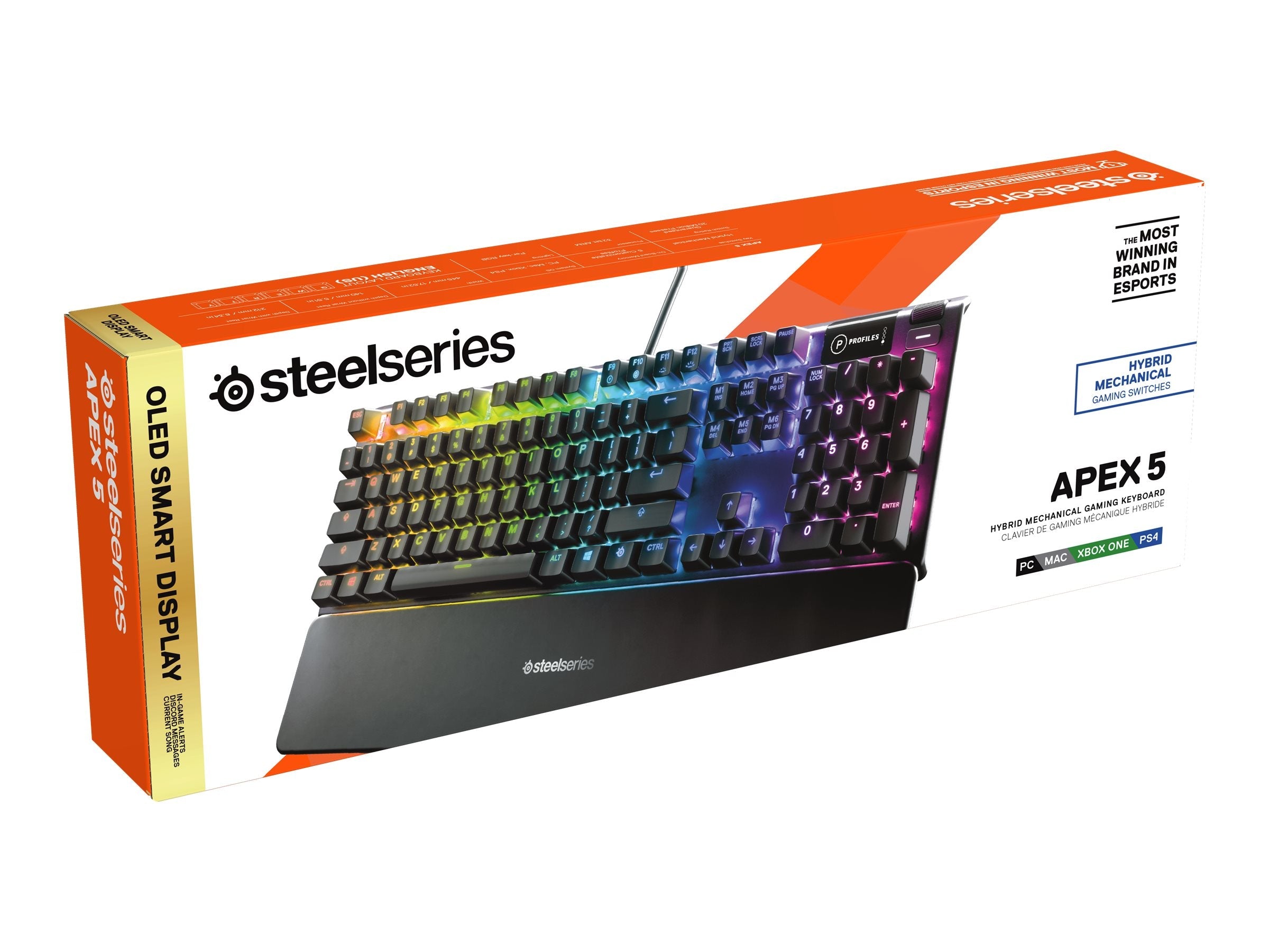 SteelSeries Apex 5 Keyboard Hybrid Mekanisk